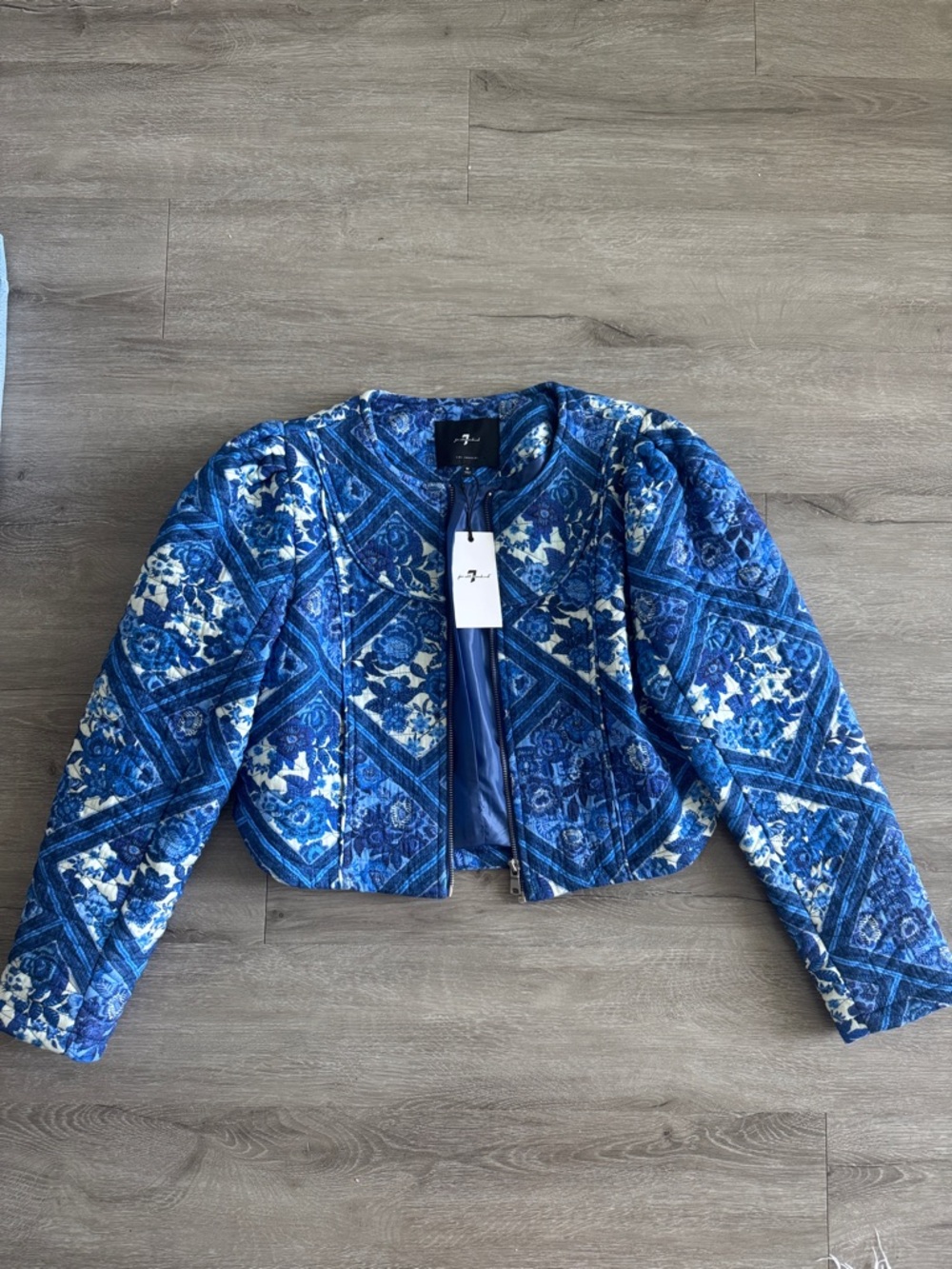 NWT 7 For All Mankind Quilted Crop Jacket
